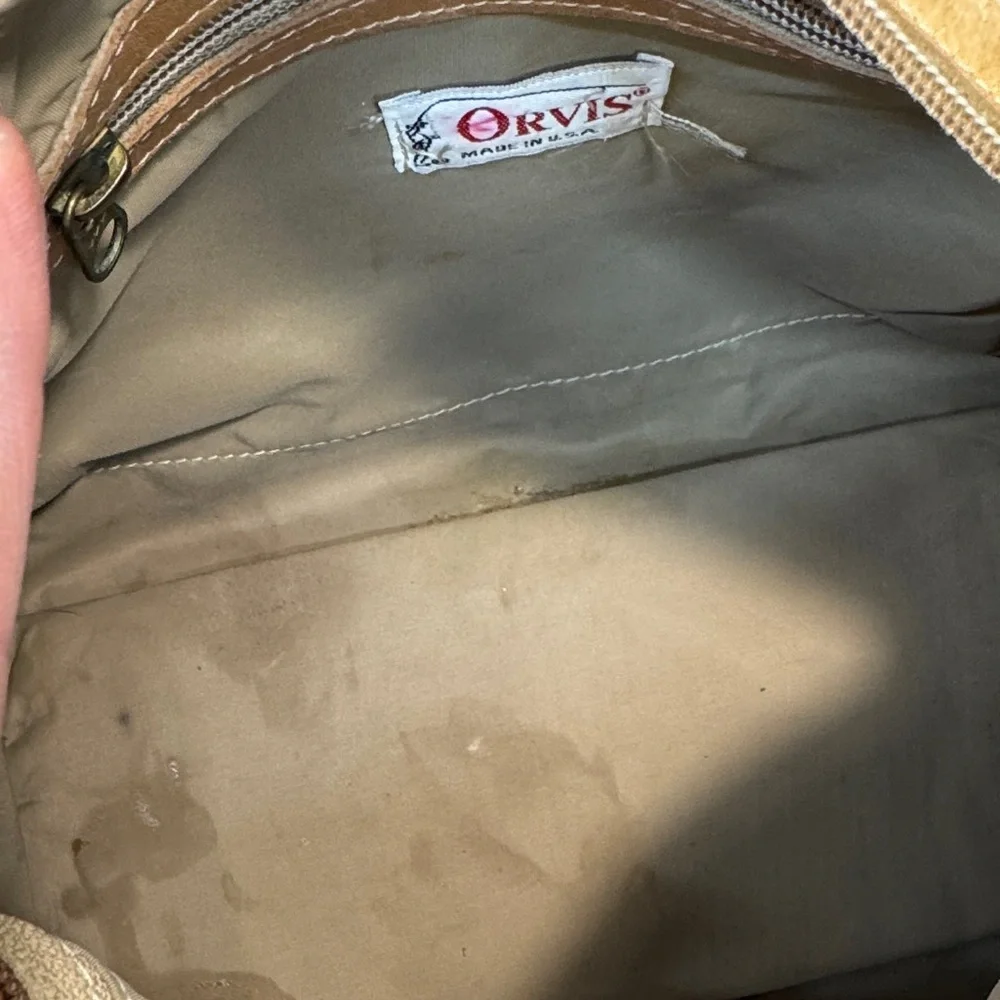 Vintage ORVIS Green and Brown Women's Bag